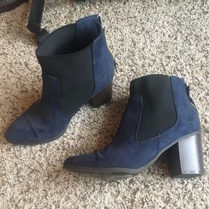 Blue w/black accent bootie